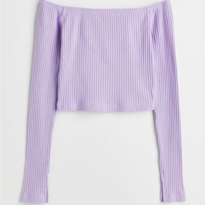 Off the shoulder lilac top from H&M